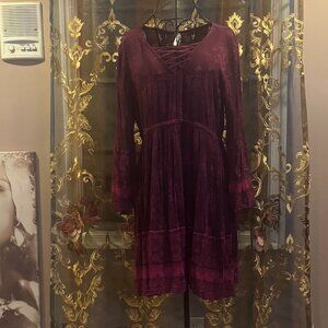 Mudd Plum Floral Print Tunic Dress - L